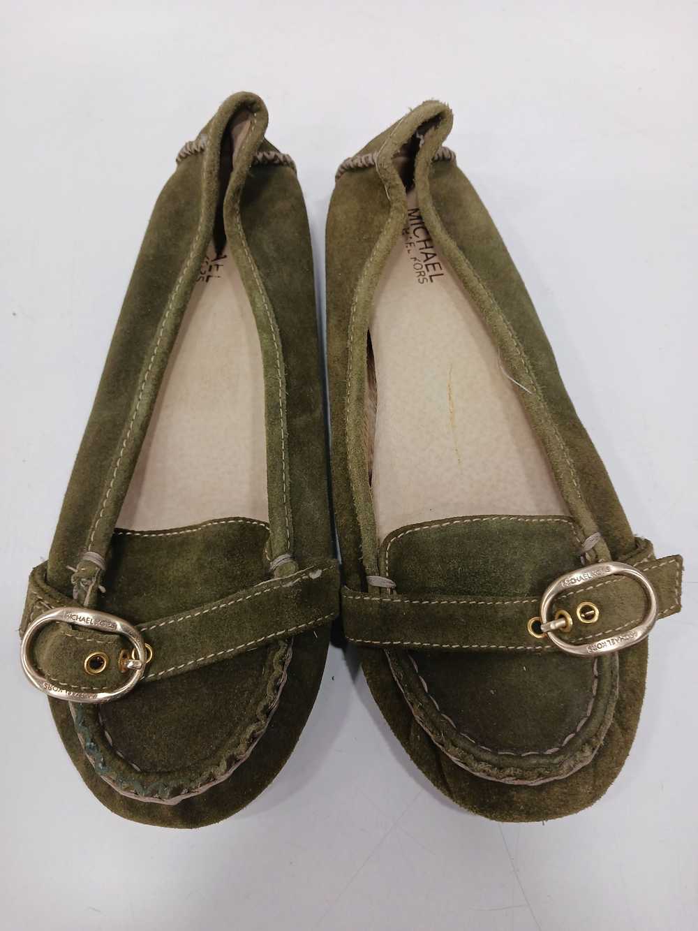 Michael Kors Green Suede Slippers Size 8.5 - image 2