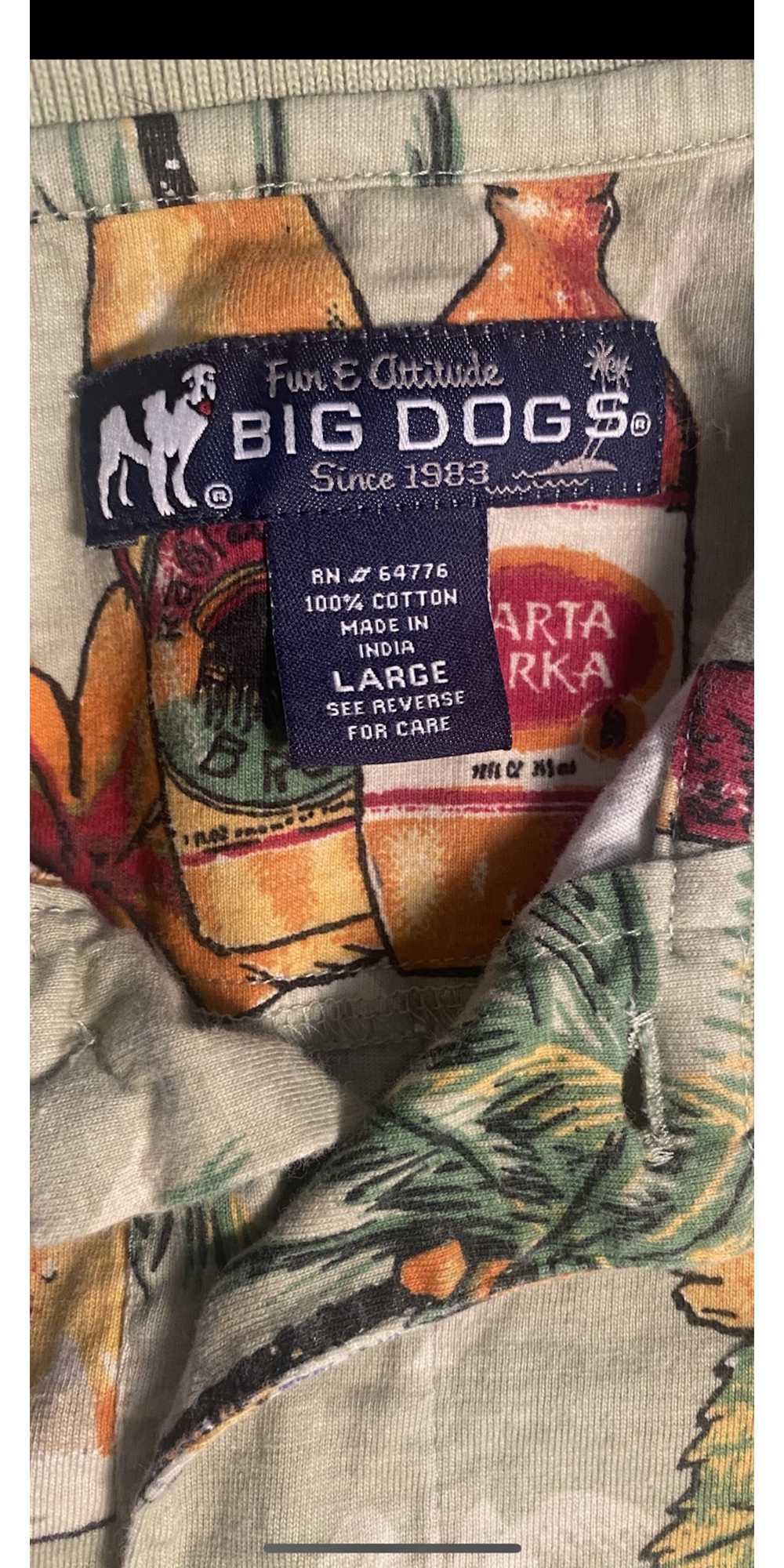 Big Dogs BIG DOG BEER ALL OVER POLO VINTAGE - image 9