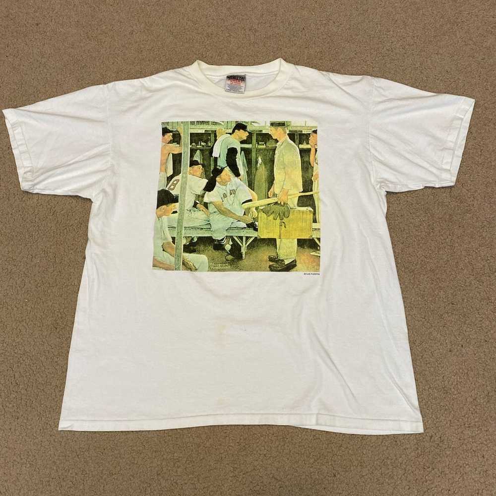 Vintage Norman Rockwell “The Rookie” Red Sox Art Shirt - Gem