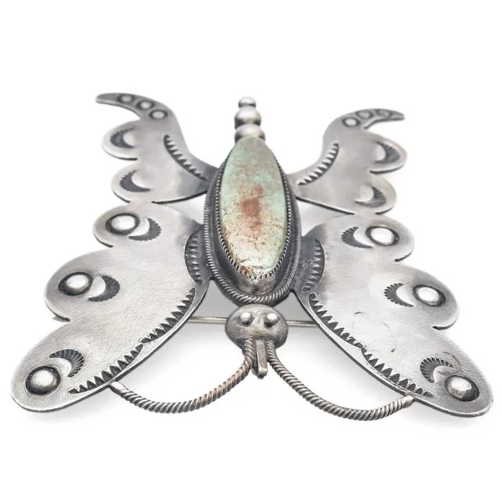 Harry Morgan Navajo Sterling Silver Turquoise But… - image 3