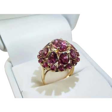11 CT Burmese Ruby Estate Ring 18KT Gold - image 1