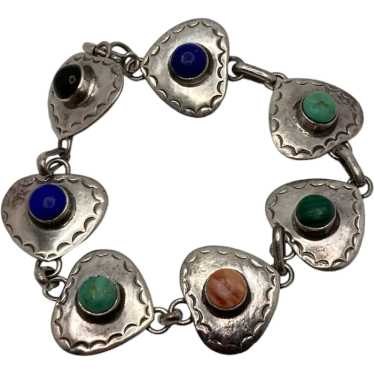 Vintage Thai Sterling Silver and Semi-Precious St… - image 1