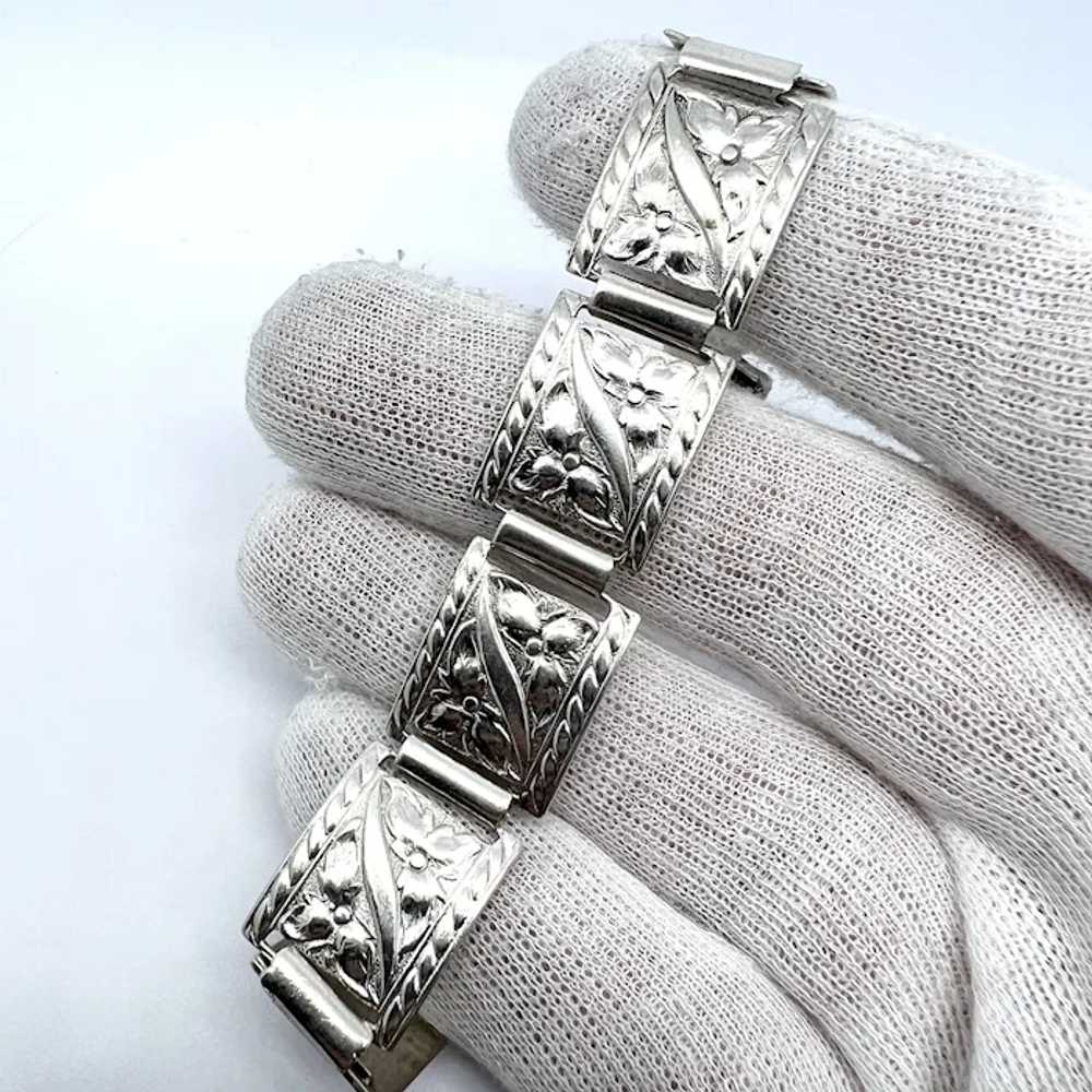 E. Oksanen, Finland 1940-50s. Solid SIlver Bracel… - image 4