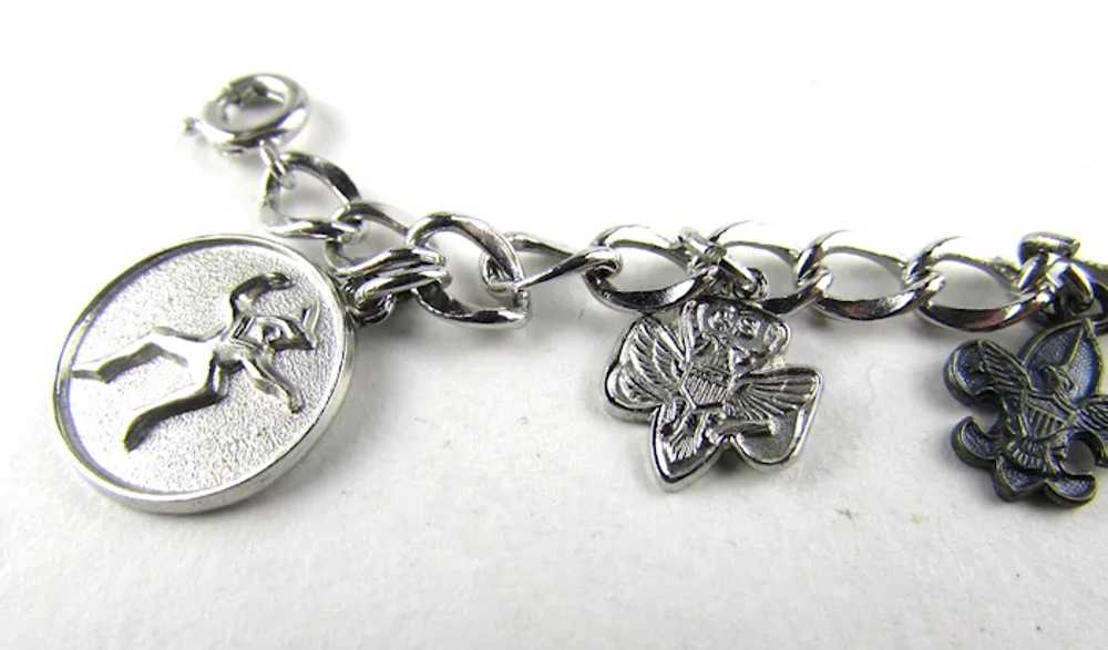 6 Scout Themed Sterling Silver Charms on Silver T… - image 8