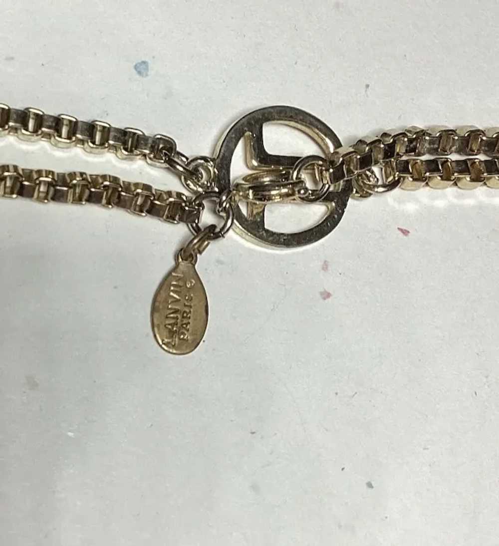 1970’s gold tone Lanvin Paris necklace - image 3