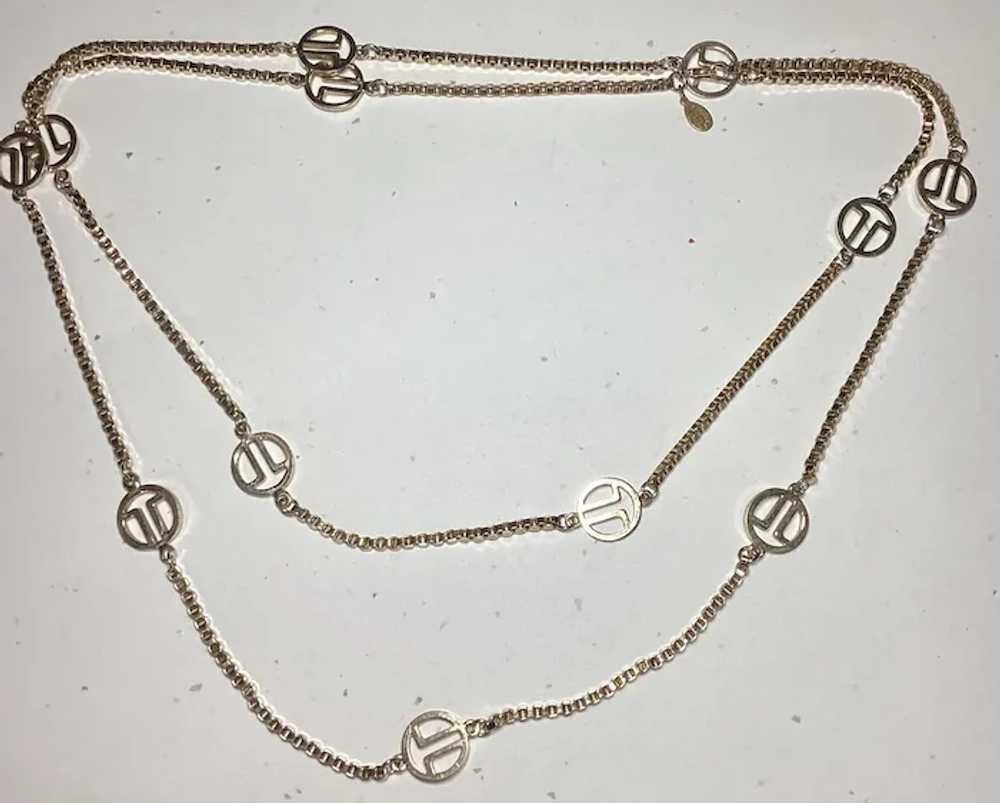 1970’s gold tone Lanvin Paris necklace - image 4