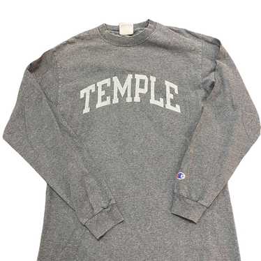 Vintage Temple Champion Long Sleeve T Shirt Size M - image 1