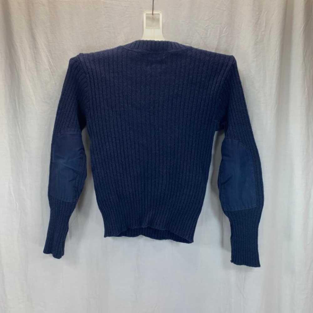 Vintage 80’s Navy Wool Sweater Men’s 38 - image 4