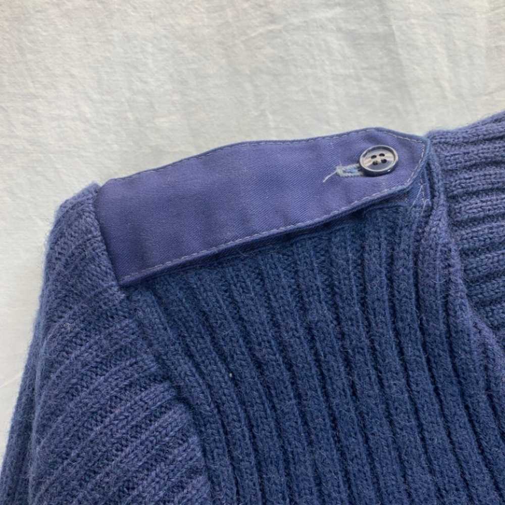 Vintage 80’s Navy Wool Sweater Men’s 38 - image 5