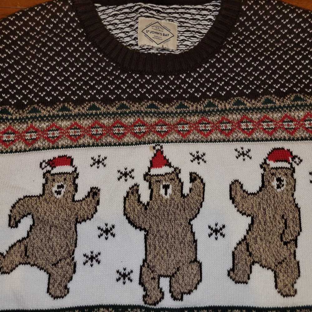 umping Bears Ugly Christmas knitted Sweater - image 2