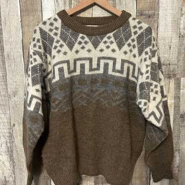 Vintage 1980’s Funky Geometric Pullover Sweater S… - image 1