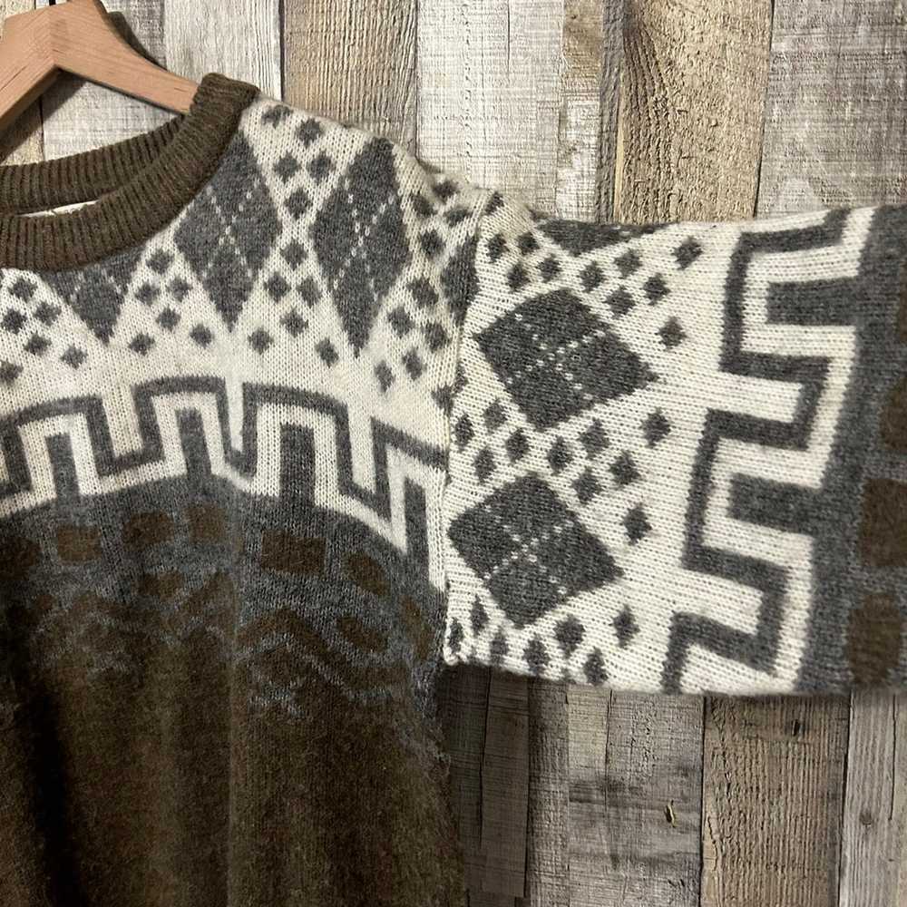 Vintage 1980’s Funky Geometric Pullover Sweater S… - image 6