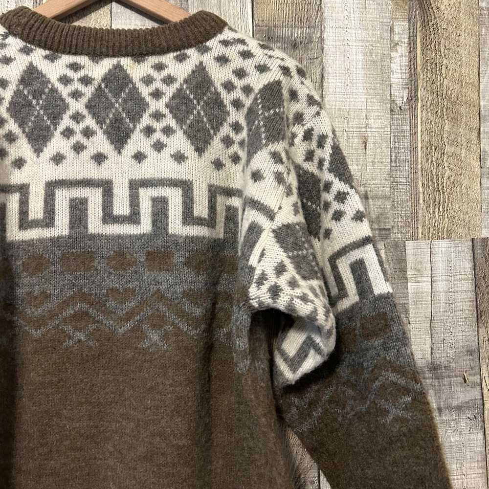 Vintage 1980’s Funky Geometric Pullover Sweater S… - image 9