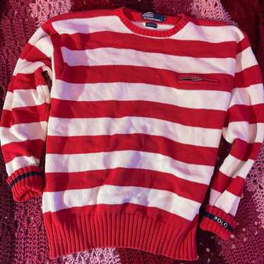 Striped Polo vintage sweater - image 1