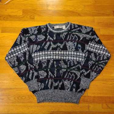 VTG 90s Michael Gerald 100% Acrylic Abstract Knit 