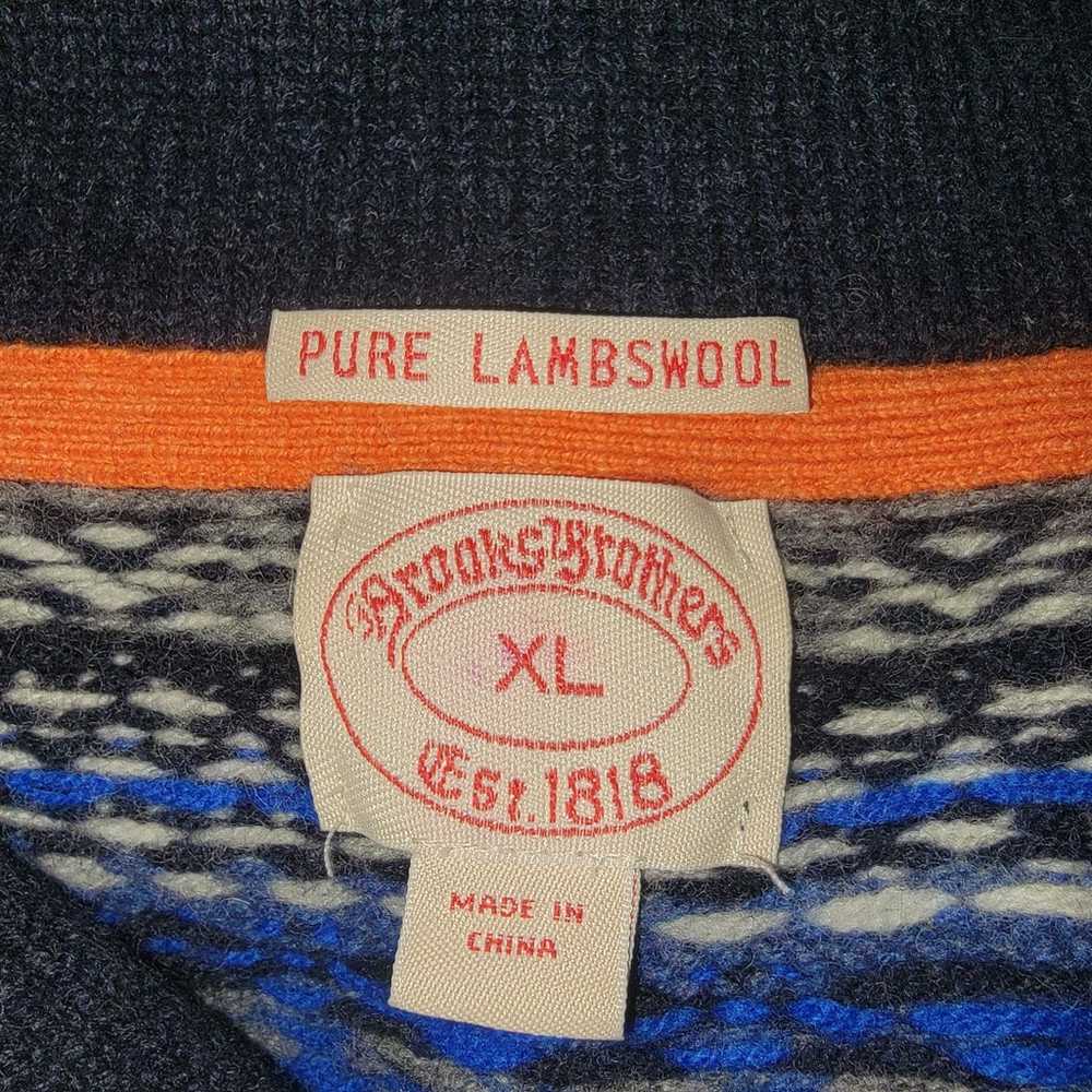 Brooks Brothers Vintage Lambswool Nordic sweater … - image 7