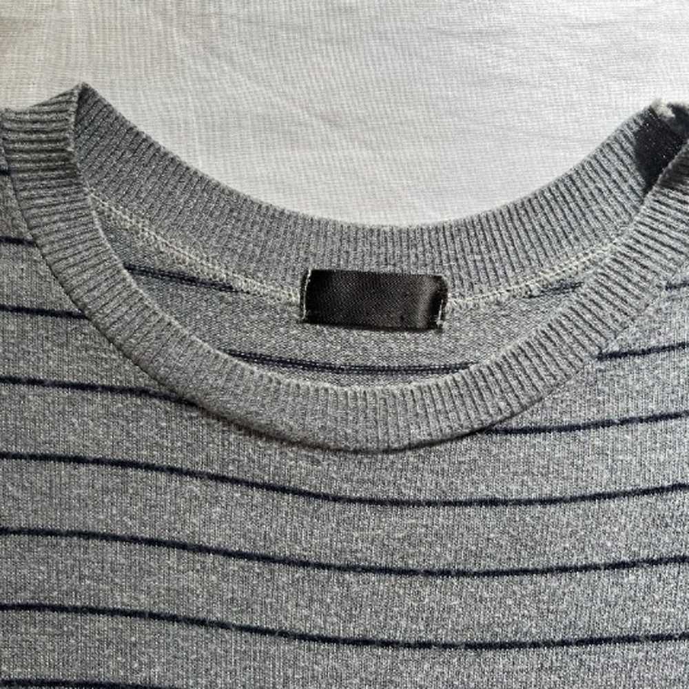 American Apparel Unisex Grey & Navy Striped Knit … - image 3