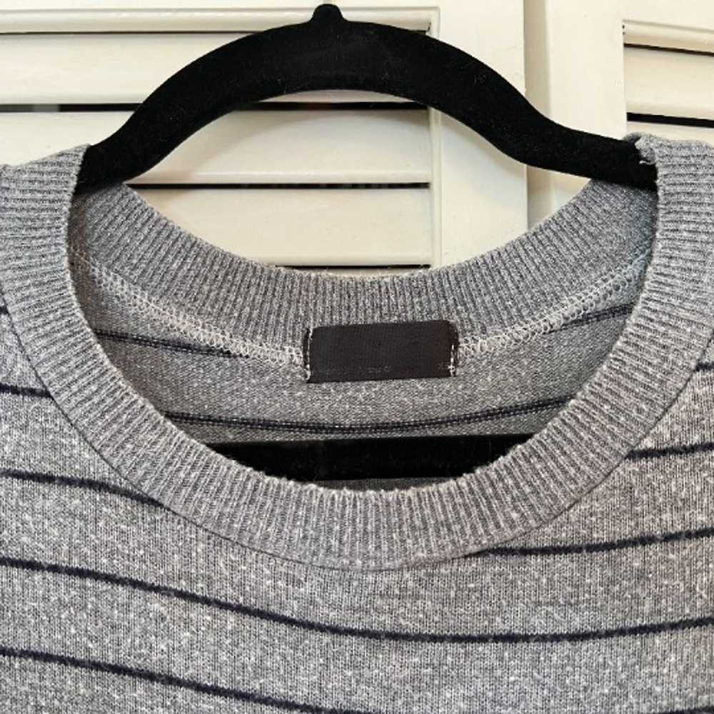 American Apparel Unisex Grey & Navy Striped Knit … - image 4