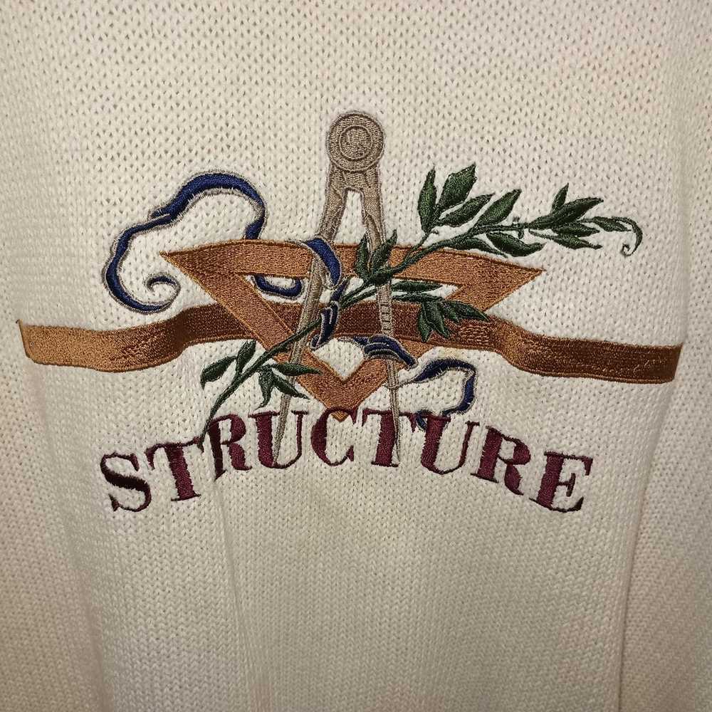 STRUCTURE Vintage Mens (Small) Relaxed Fit Embroi… - image 2