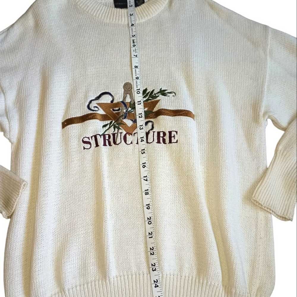 STRUCTURE Vintage Mens (Small) Relaxed Fit Embroi… - image 8
