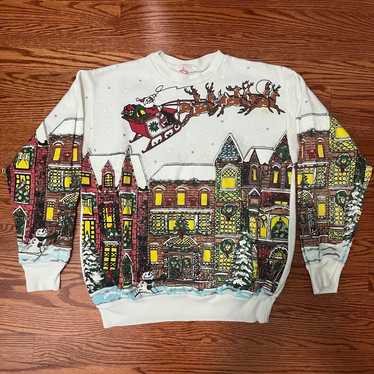 Vintage AOP Ugly Christmas Sweater Crewneck - image 1
