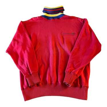 Vintage Ralph Lauren Red Multicolored Turtleneck … - image 1
