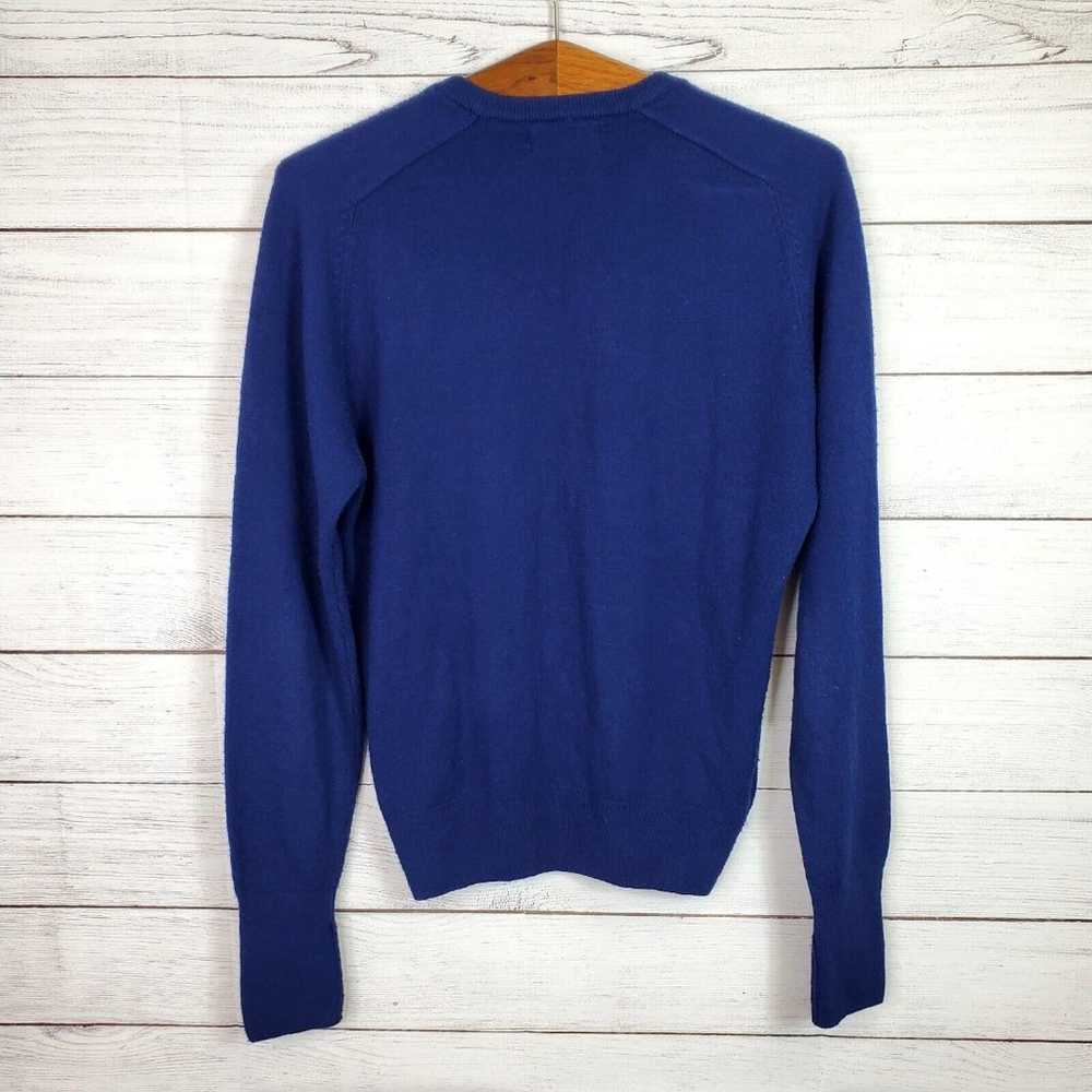 Mens Vintage VALENTINO V-Neck Sweater Navy Blue M… - image 6