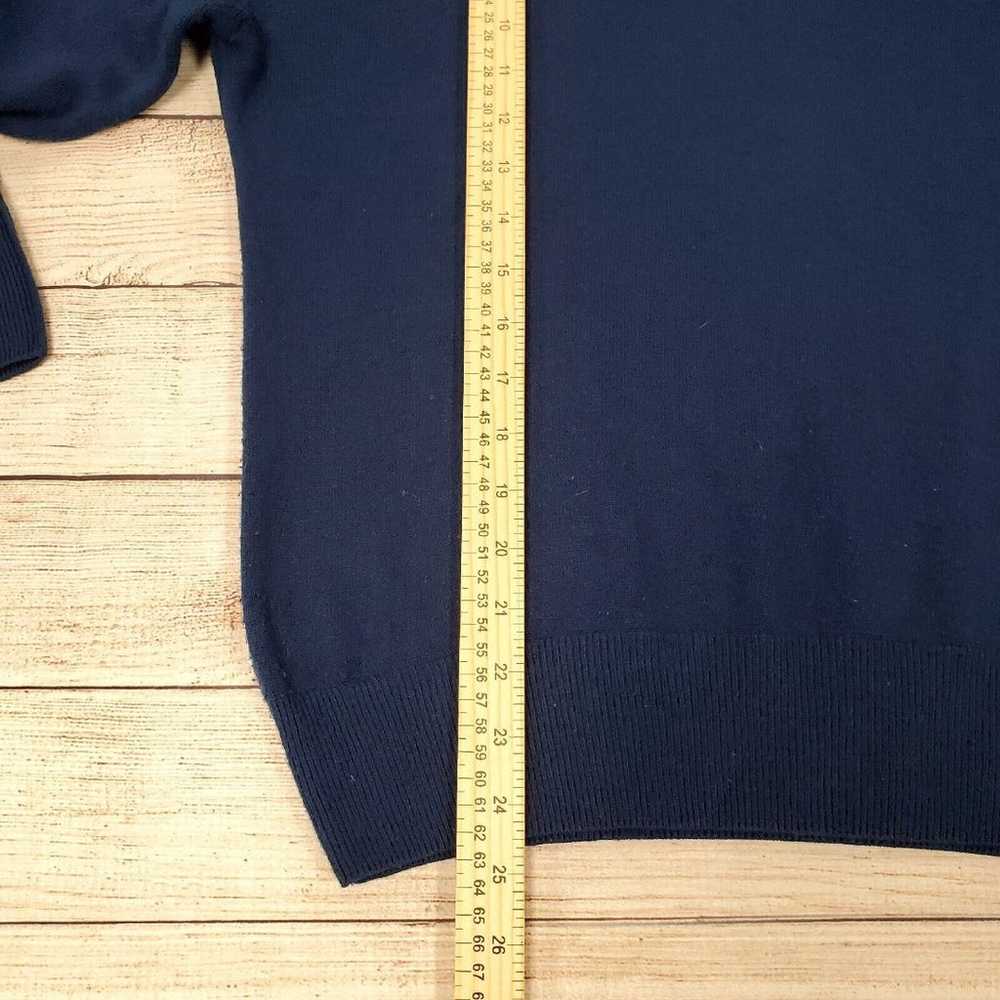 Mens Vintage VALENTINO V-Neck Sweater Navy Blue M… - image 8