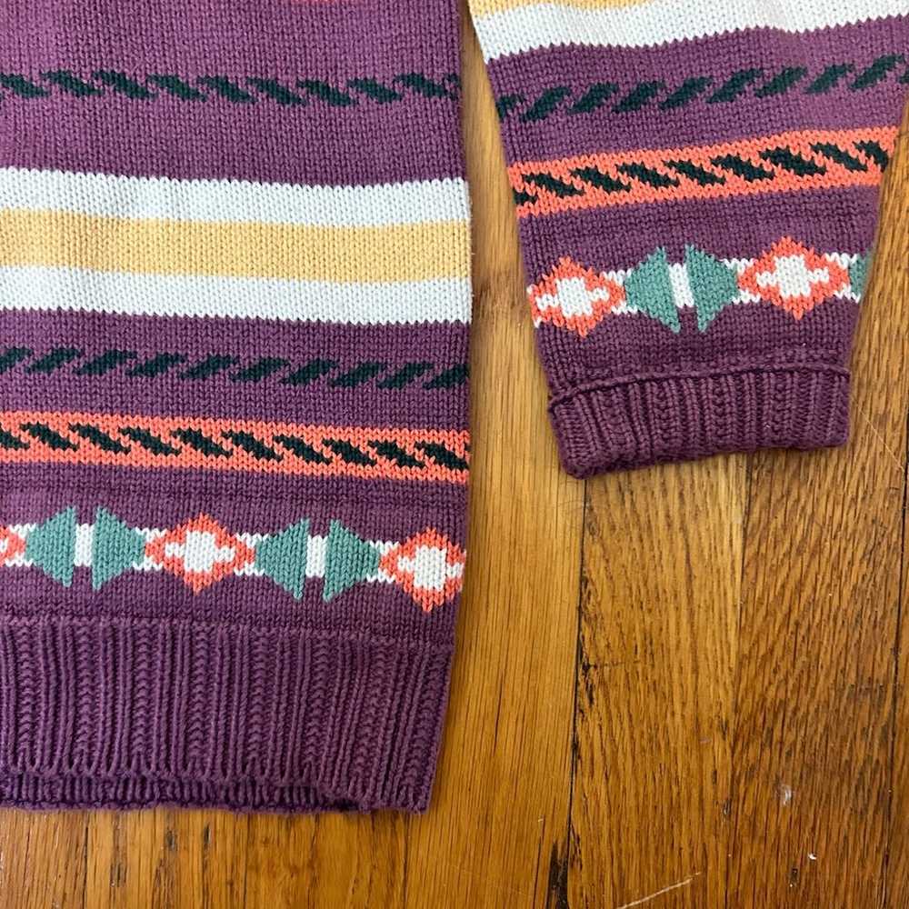 Vintage Southwestern Pattern Sweater M - image 4