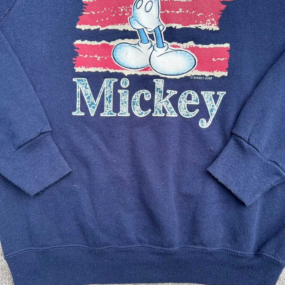 Vintage 90s Mickey Mouse Sweatshirt Size M Disney… - image 3