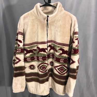 Vintage aztec fleece black - Gem