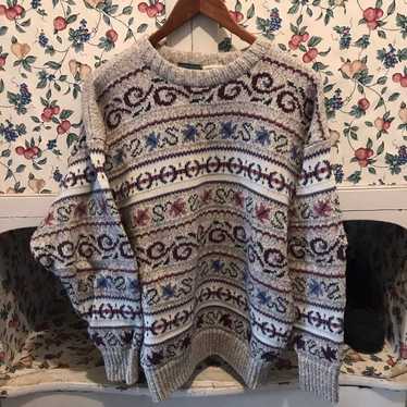 Vintage Northern Reflection White Cabin American Pullover Sweater Adult  Size M