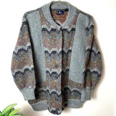 Vintage Wool Bohemian Le Roy Knitwear Sweater Car… - image 1