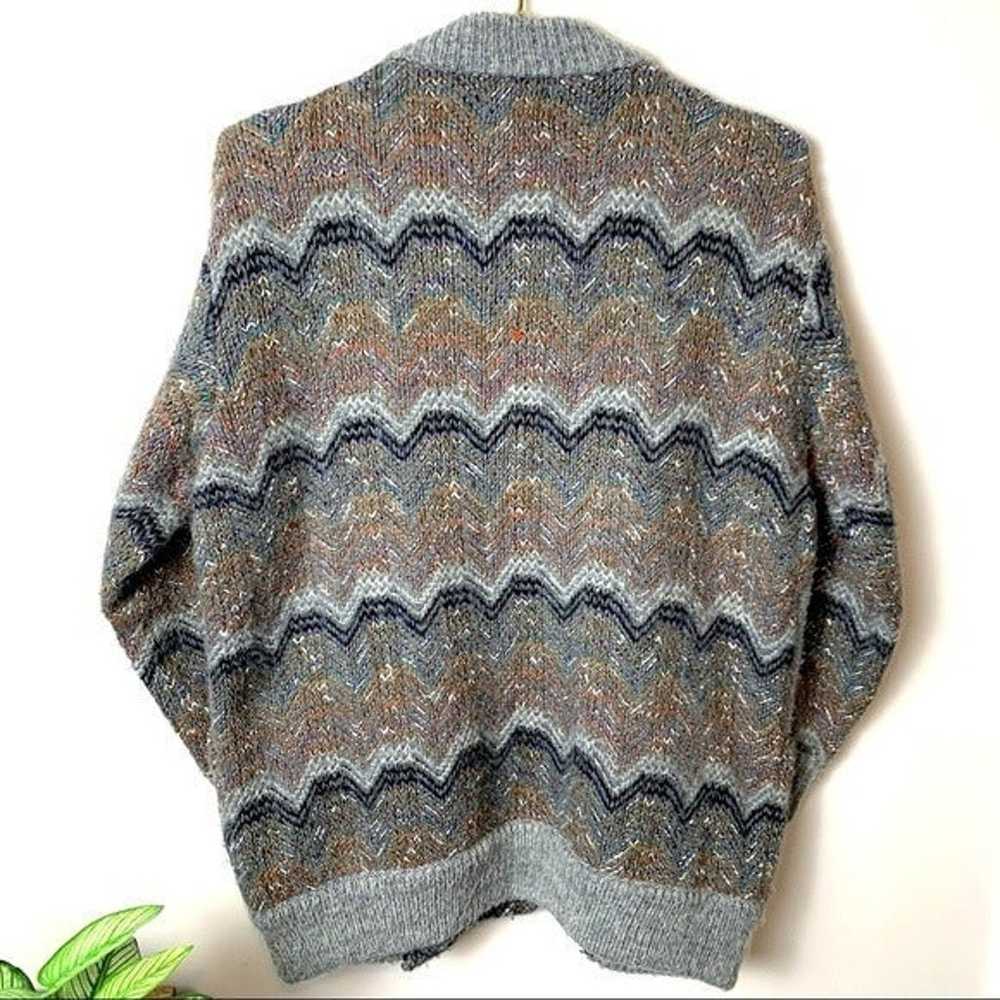Vintage Wool Bohemian Le Roy Knitwear Sweater Car… - image 3