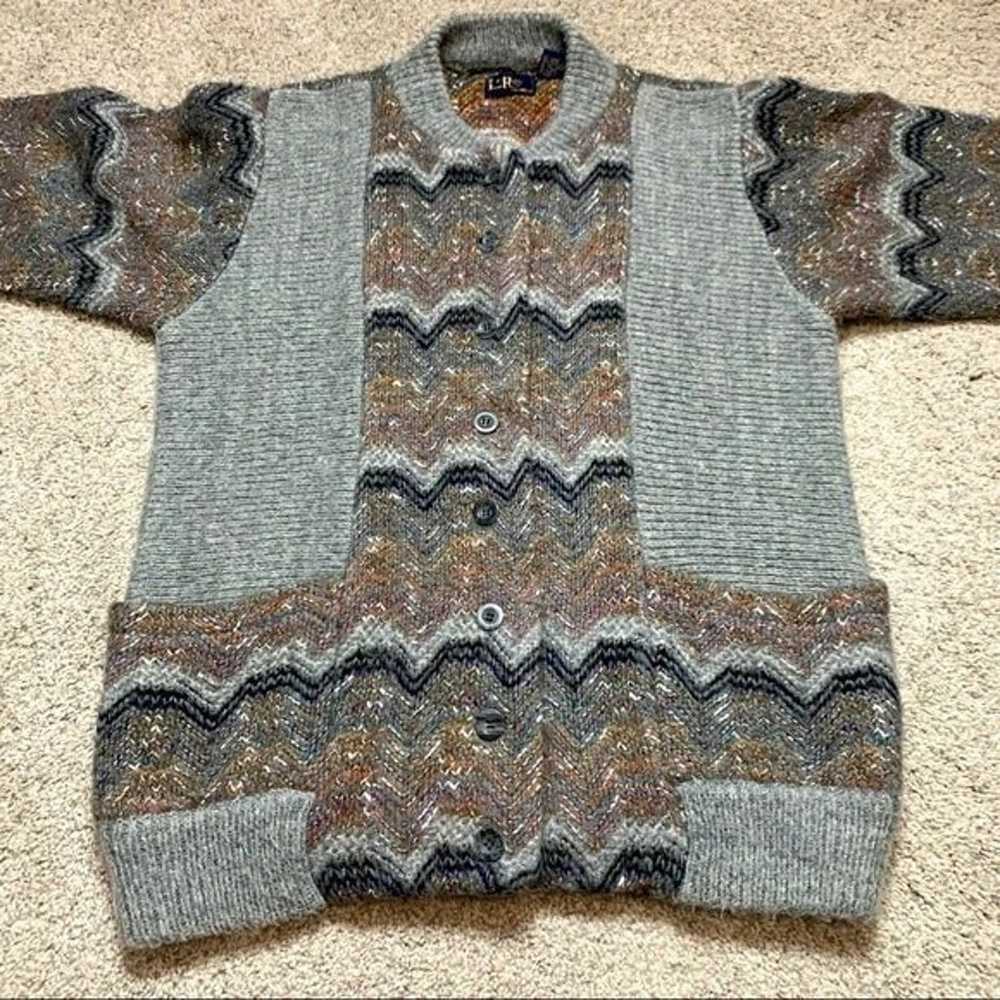 Vintage Wool Bohemian Le Roy Knitwear Sweater Car… - image 5
