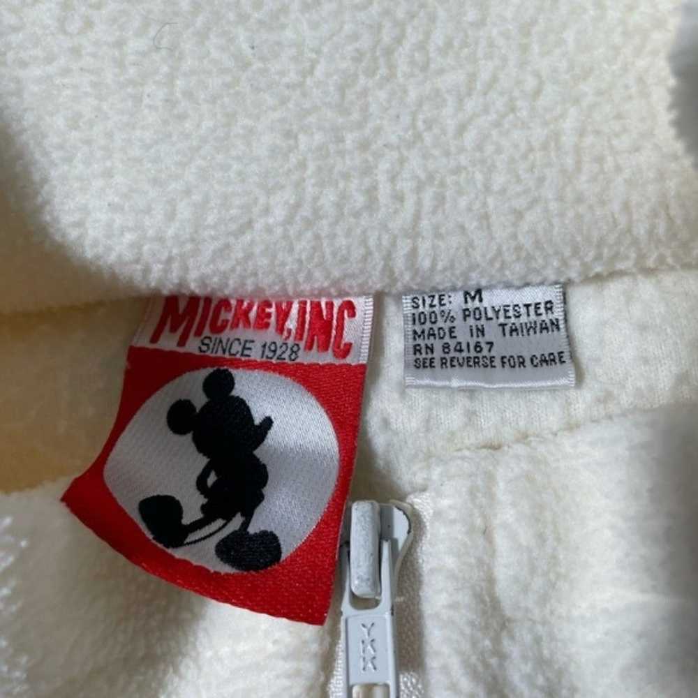 Vintage 90s Mickey Inc Cream full zip sweater Mic… - image 5