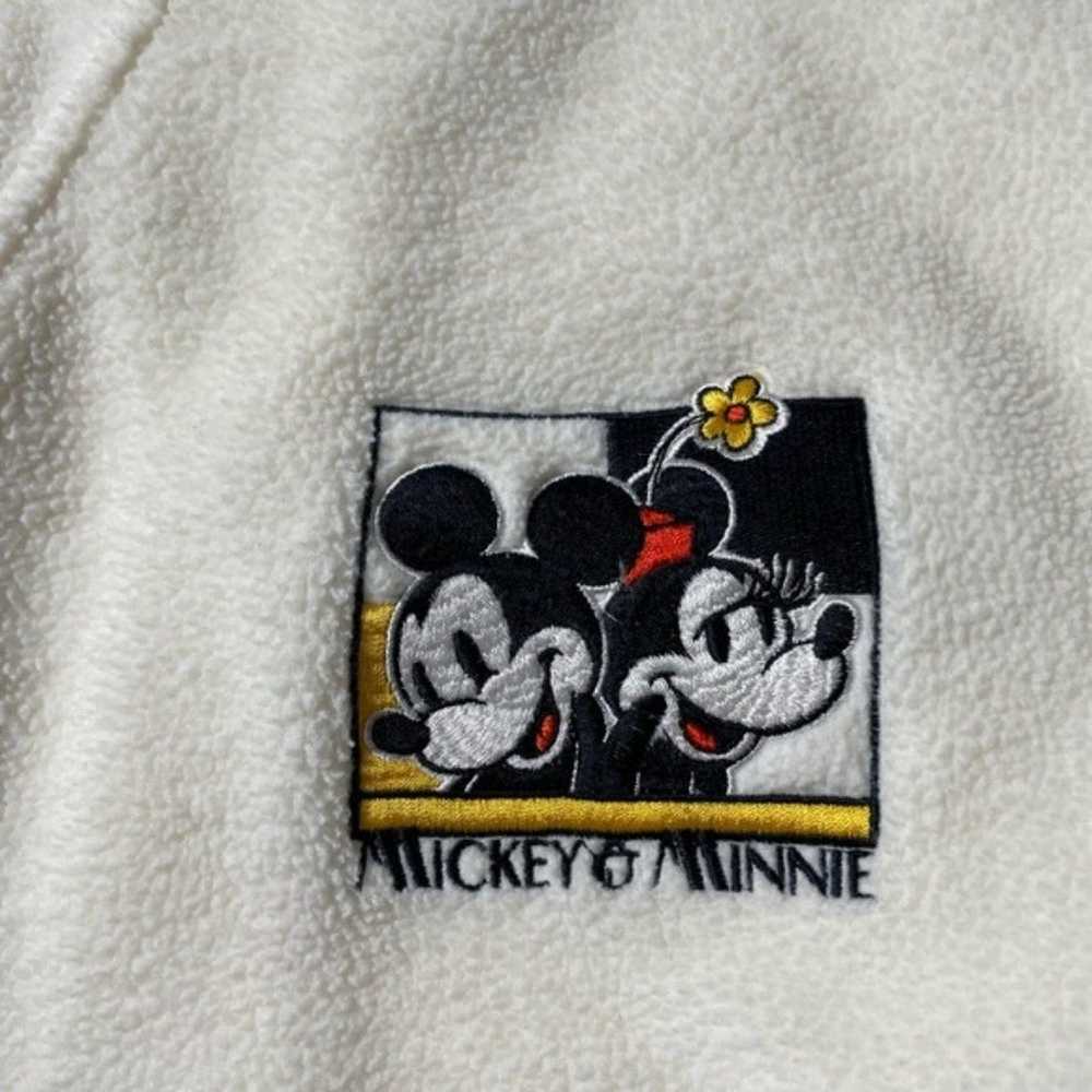 Vintage 90s Mickey Inc Cream full zip sweater Mic… - image 6