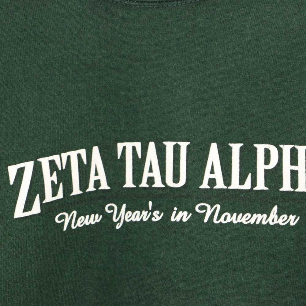 ZTA Zeta Tau Alpha Sweater Sorority Green Vintage… - image 6