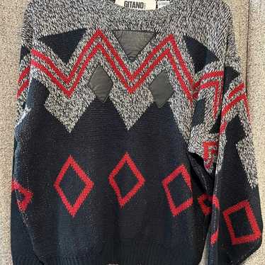 Vintage Gitano Mens Sweater Size Large Black / Brown … - Gem