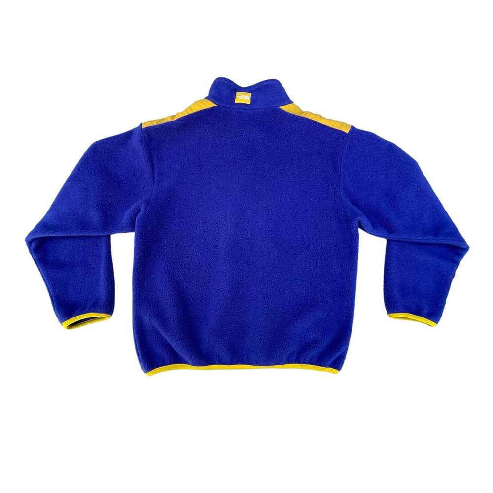 Vintage The North Face Blue Yellow Fleece Zip Up … - image 2