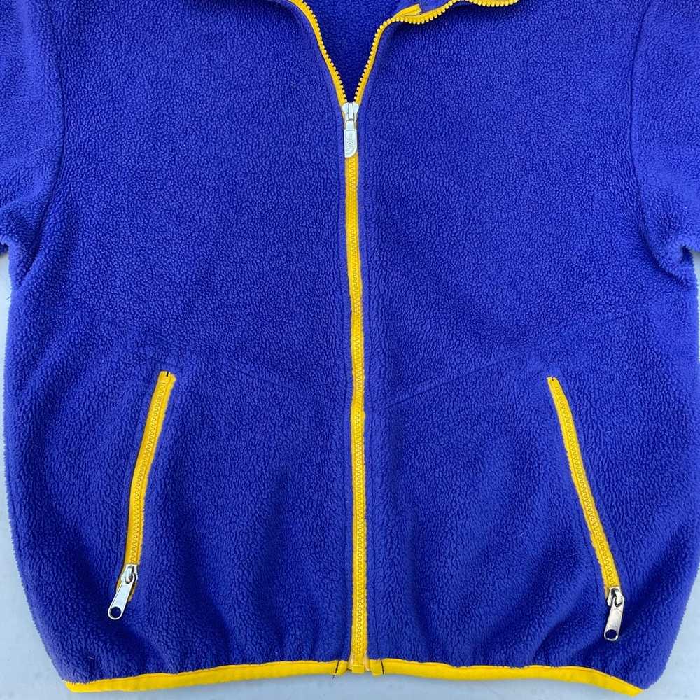 Vintage The North Face Blue Yellow Fleece Zip Up … - image 4