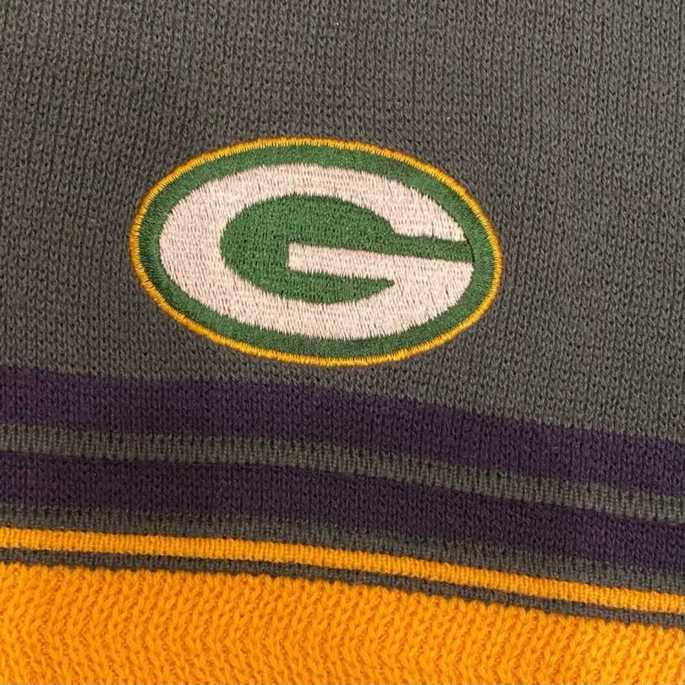 Vintage 80s 90s Green Bay Packers Knit Polo Sweat… - image 3