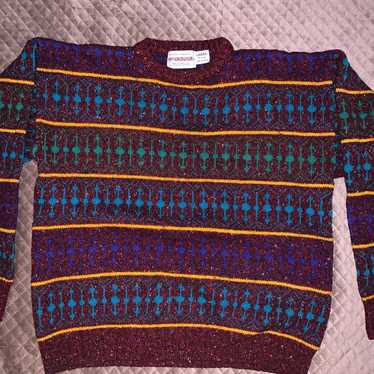 McGregor Vintage Sweater Maroon w/ accents. Sligh… - image 1