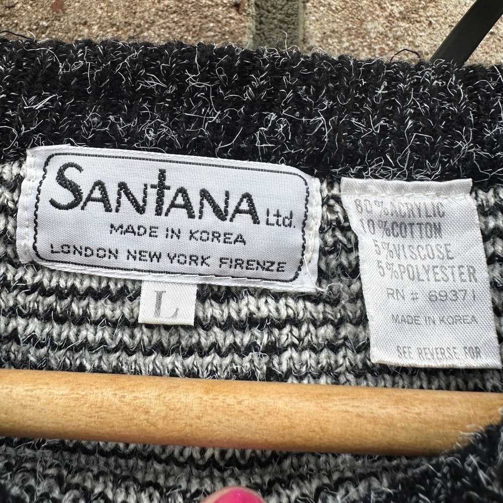 Vintage Santana Acrylic Sweater Made in Korea - S… - image 5