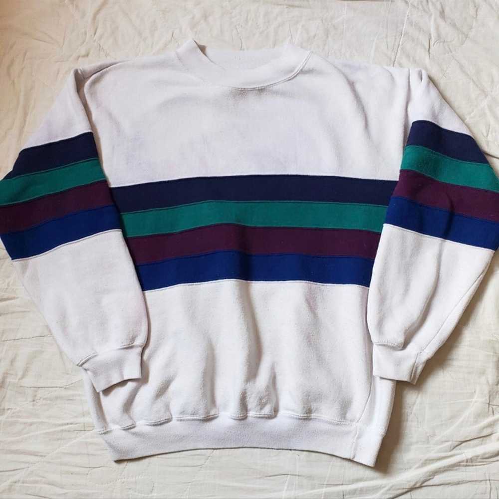 Vintage 1990s Color Stripe sweater L - image 1