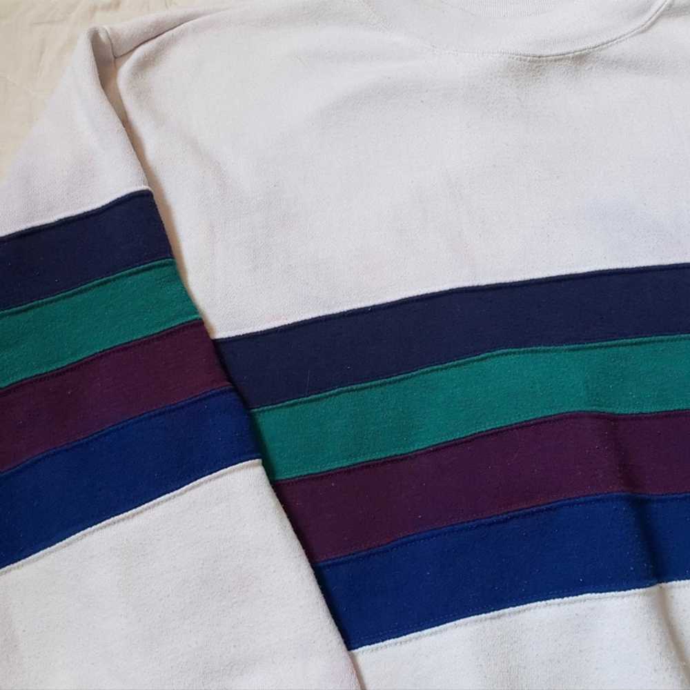 Vintage 1990s Color Stripe sweater L - image 2
