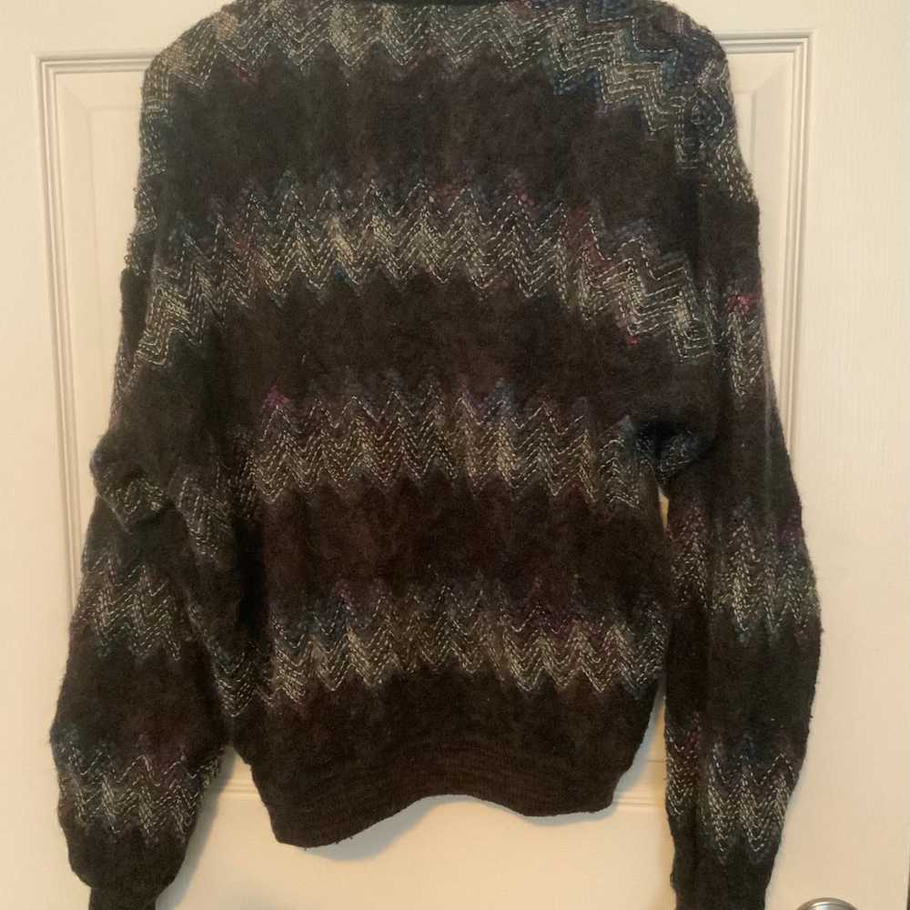 Vintage Croft & Barrow Black Crewneck Sweater Siz… - image 2