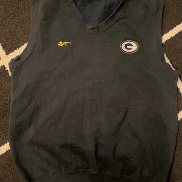 Vintage Reebok Green Bay Packers Embroidered Vest - image 1