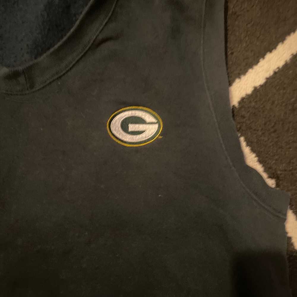 Vintage Reebok Green Bay Packers Embroidered Vest - image 3