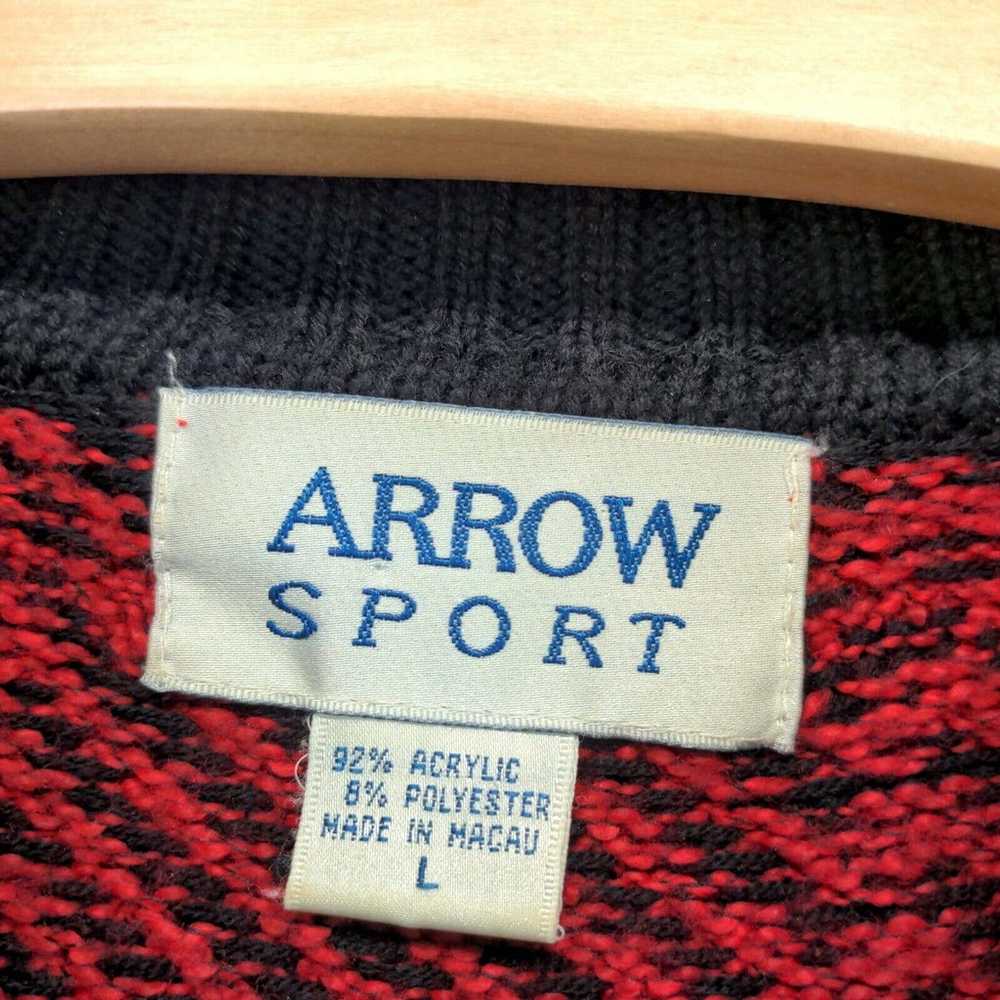 Vintage Arrow Sport Knit Sweater Mens Large Pullo… - image 8